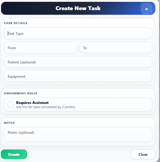 Creating a new porter task